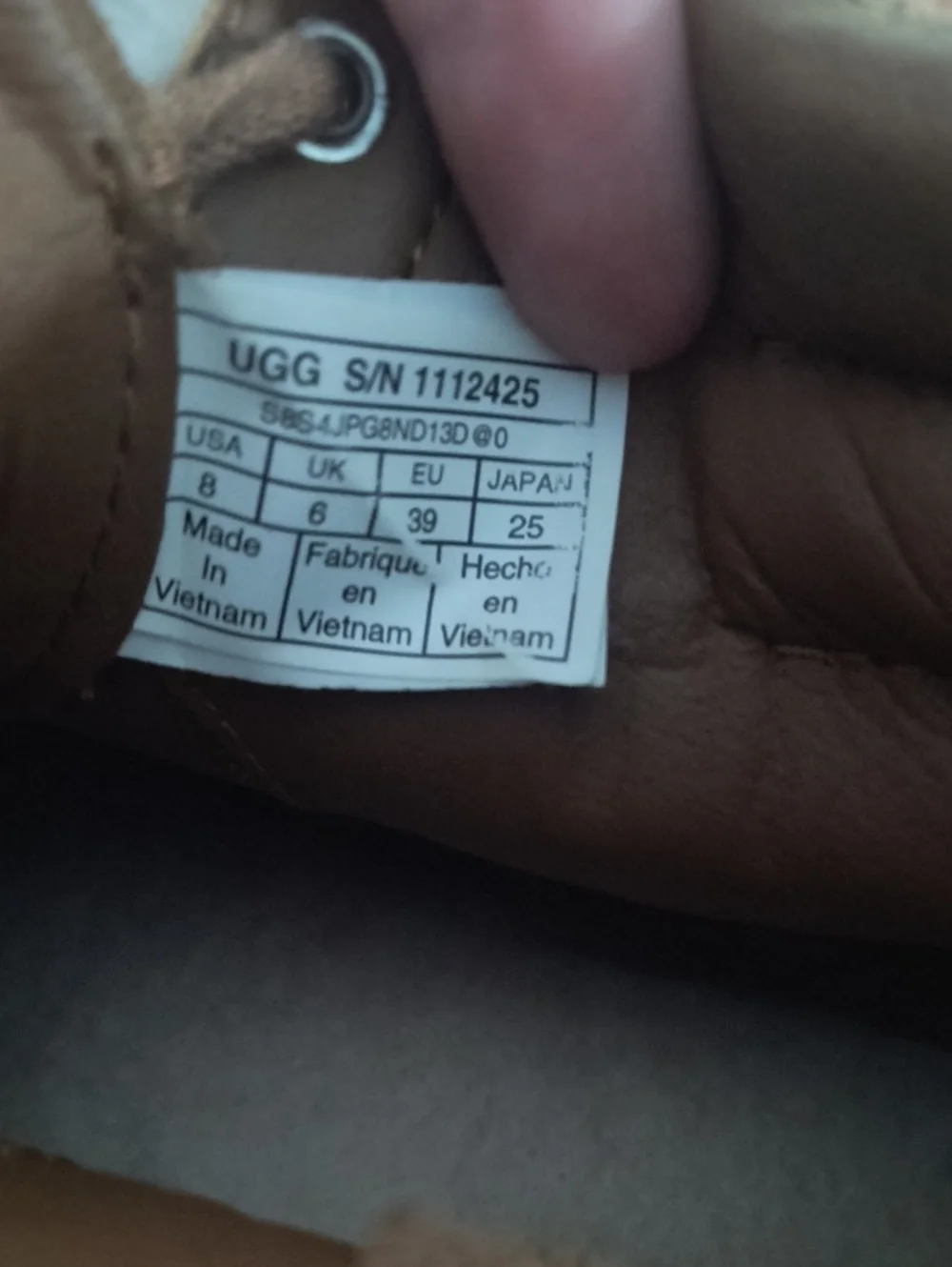 Ugg Olli Heritage High Top Sneakers Size 8